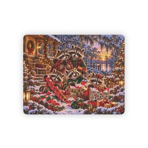 Monkey Ranch Raccoons Opening Christmas Presents — Kids’ 30-Piece Jigsaw Puzzle