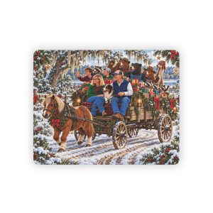Monkey Ranch Christmas Wagon Ride — Kids’ 30-Piece Jigsaw Puzzle