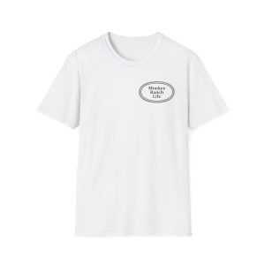 Monkey Ranch Life T-Shirt | Minimal Oval Logo, White Tee